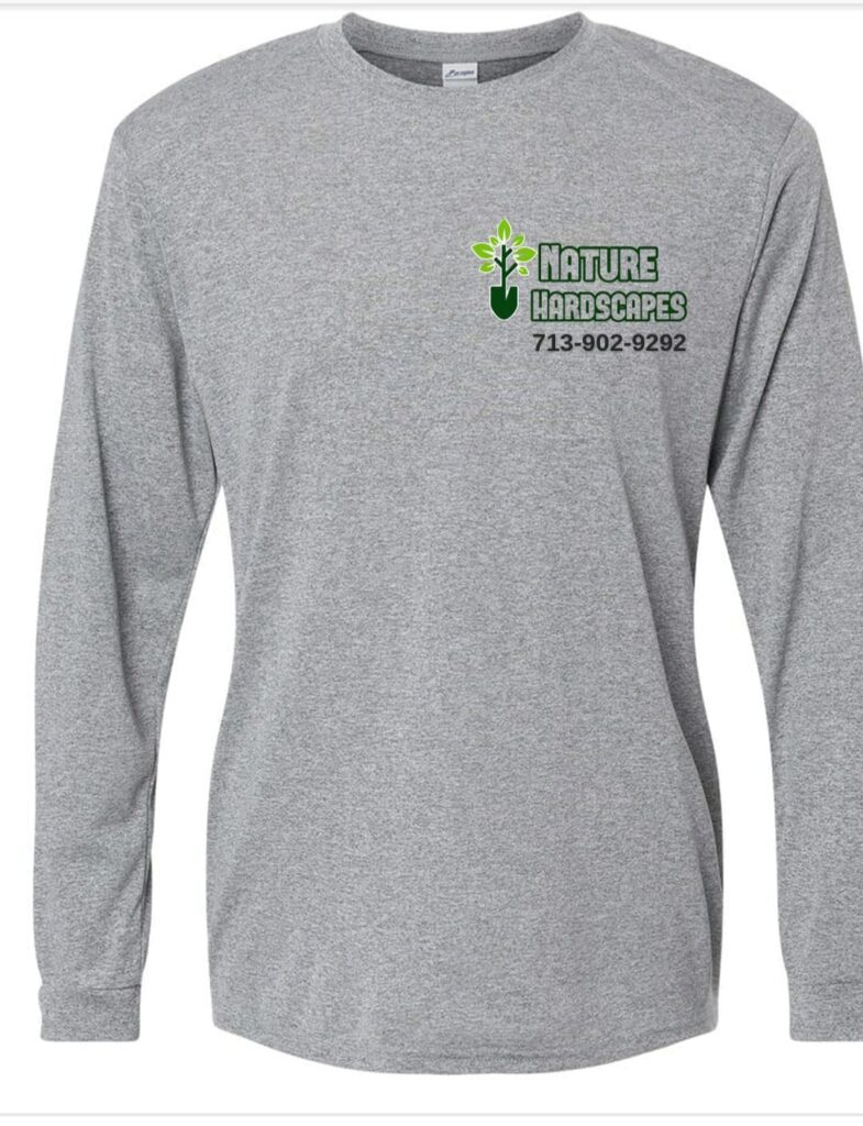 Gray Nature Hardscapes long-sleeve front print