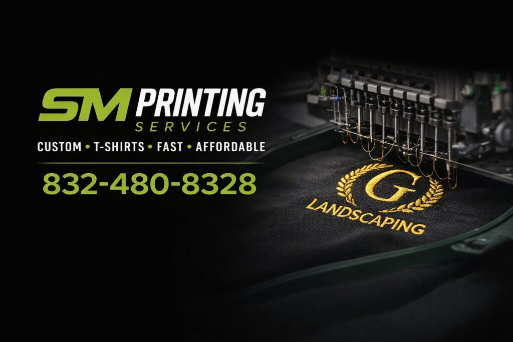 SM Printing Services embroidery machine showcase