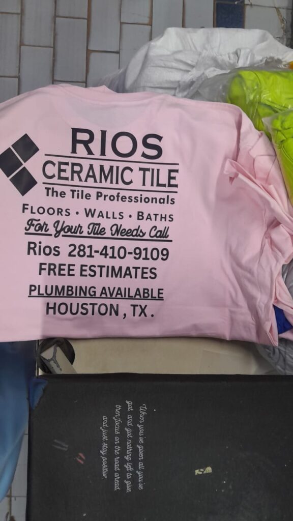 Rios Ceramic Tile pink custom shirt