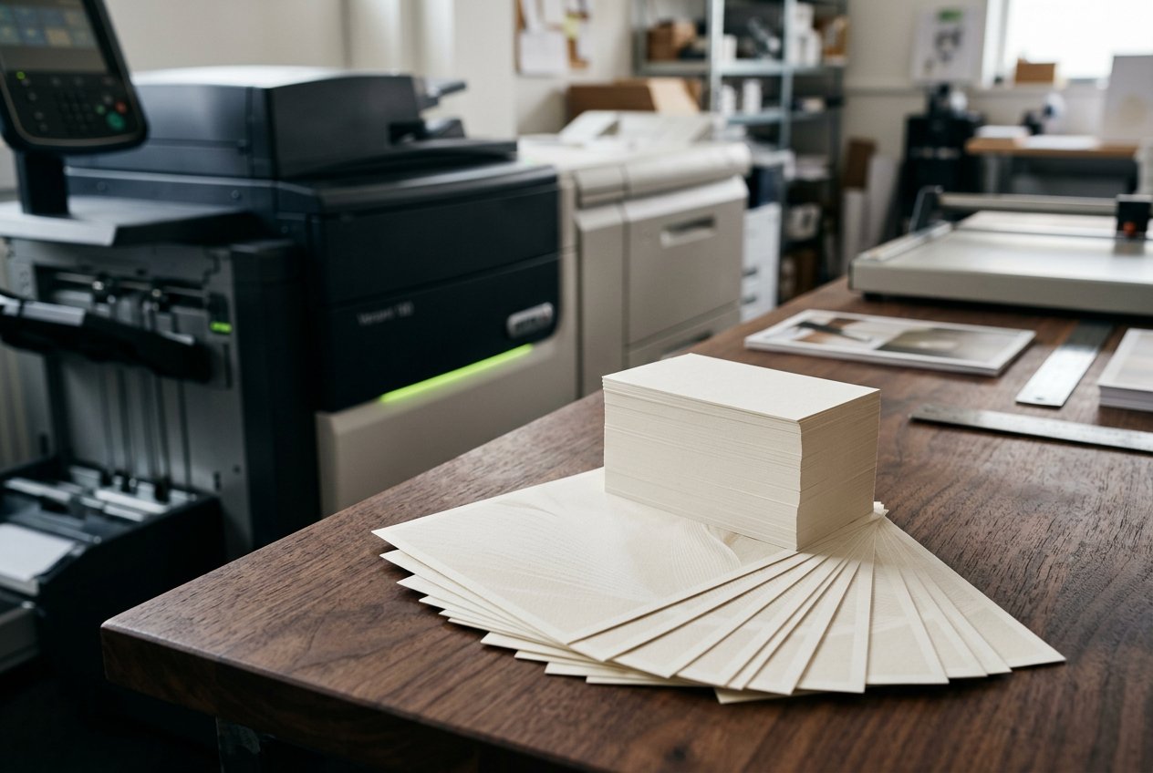 Business cards and printing equipment
